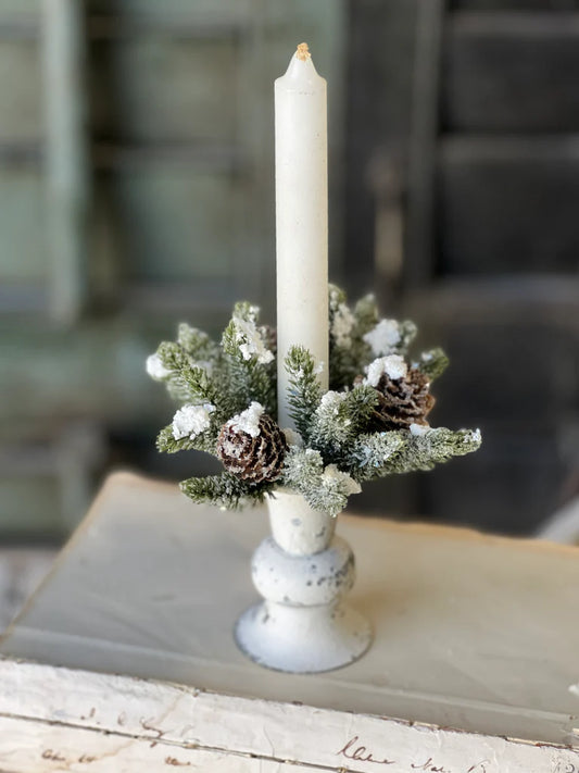 Snowy Mini Cone Candle Ring