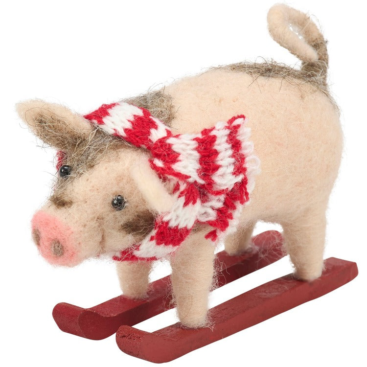 Skiing Kune Kune Pig Critter