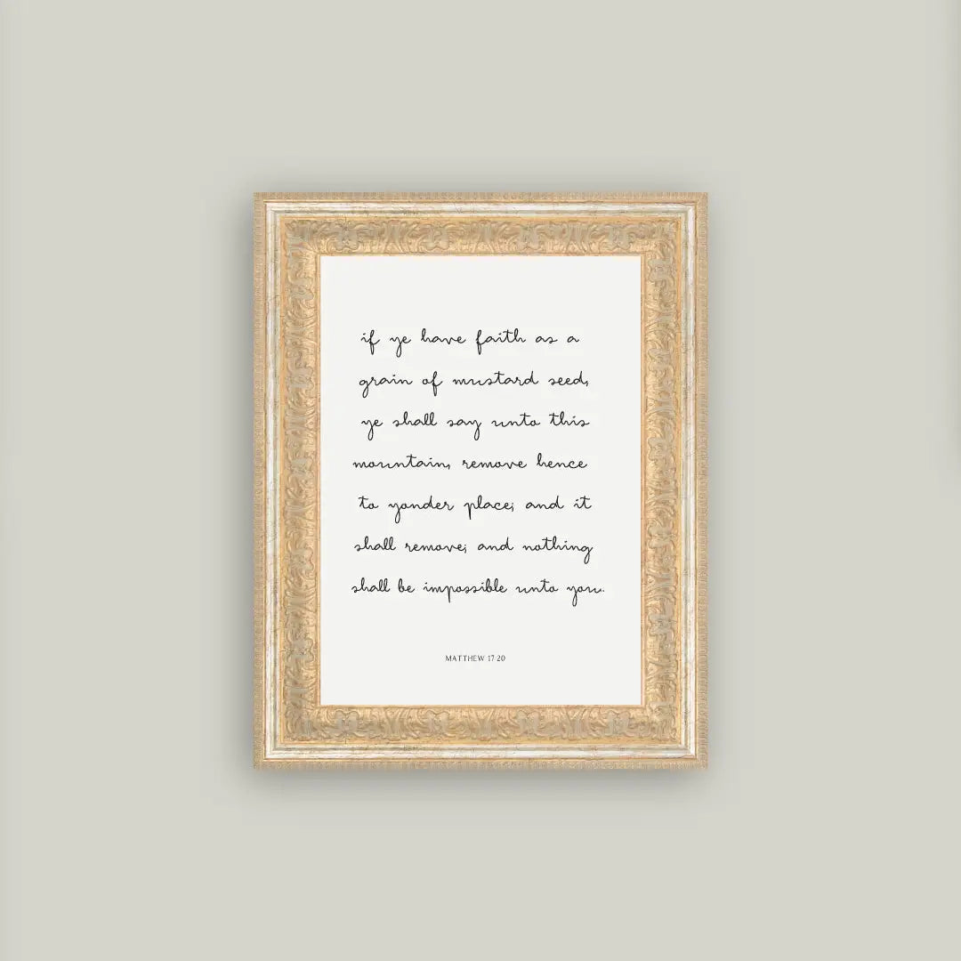 Faith Can Move Framed Print