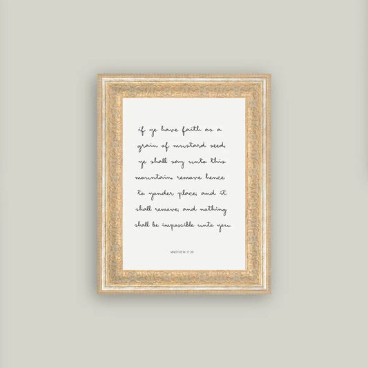 Faith Can Move Framed Print