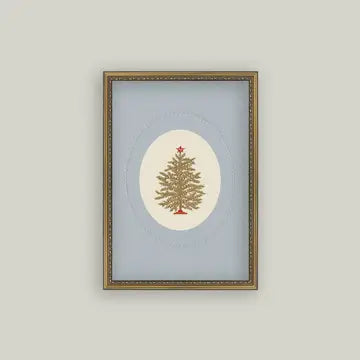 Christmas Tree with Blue Mat