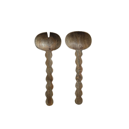 Mango Wood Salad Servers