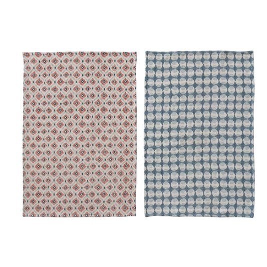 Cotton Waffle Weave Printed Kitchen Towel