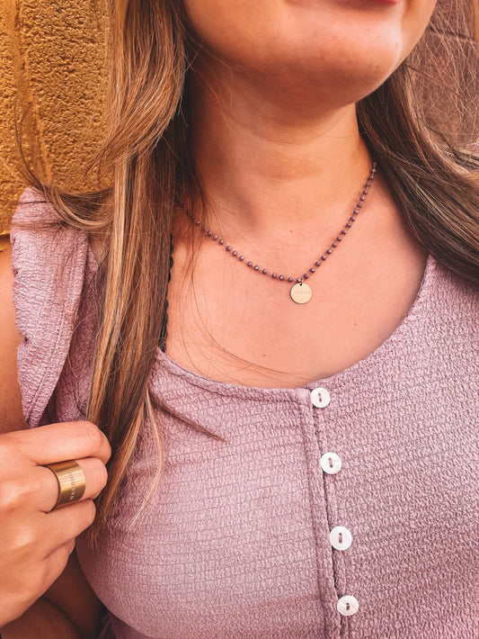 Lilac Serenity Stone Necklace - GRACE