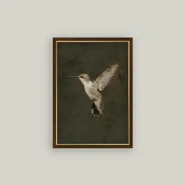 Hummingbird On Green