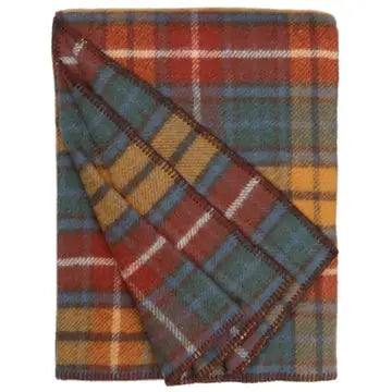 Highland Tweeds Reversible Double Cloth Throw~ Antique Buchanan