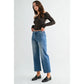 High-Rise Wide Leg Cropped Jean