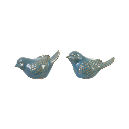 Blue Stoneware Bird
