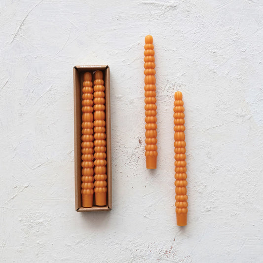 Unscented Pumpkin Shaped Taper Candles