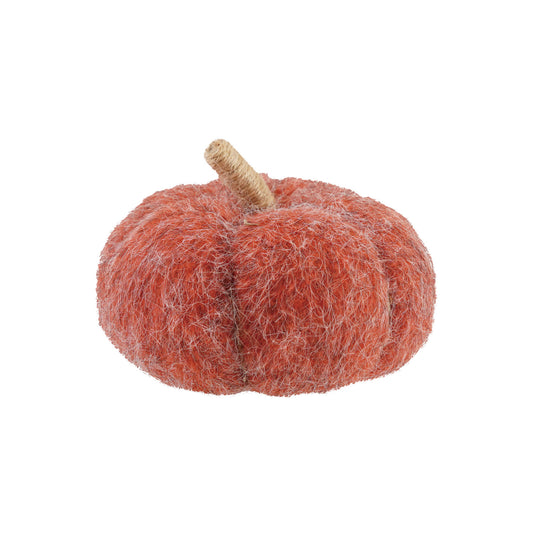 Felt Pumpkin With Jute Wrapped Stem