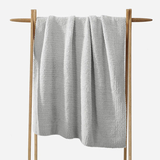 Cloud Gray Snug Lap Throw
