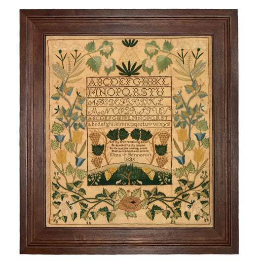 Alphabet Needlepoint Framed Print