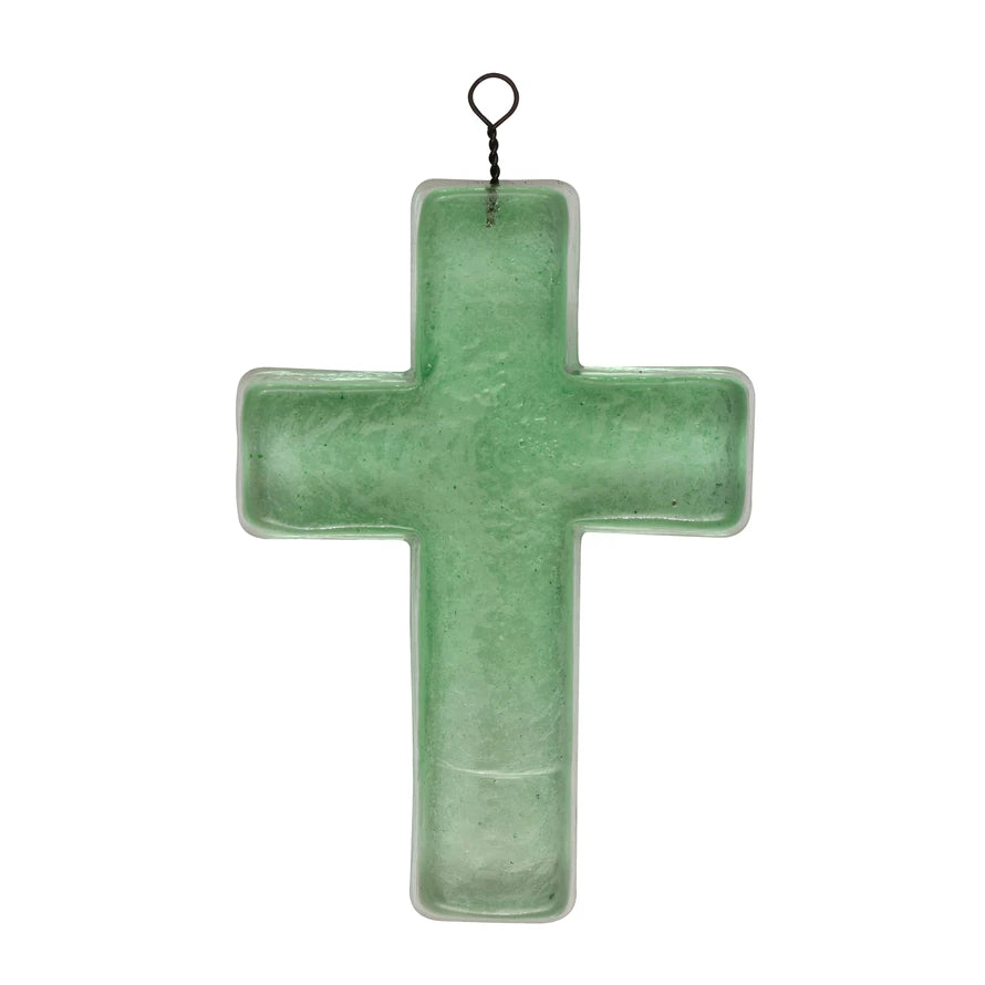 Hanging Glass Cross