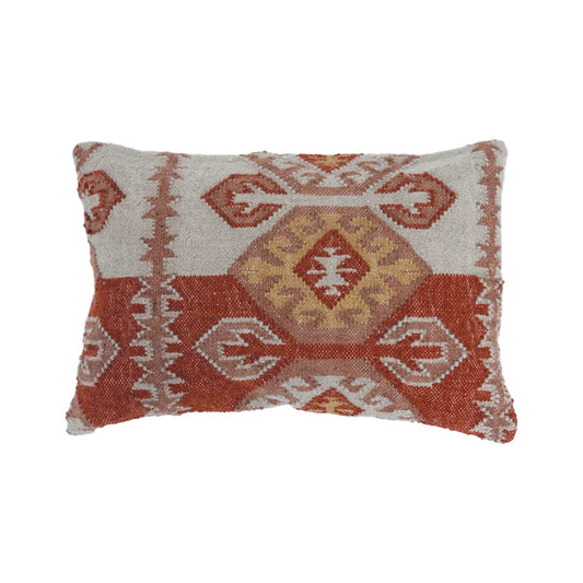 Woven Wool Blend Kilim Lumbar Pillow