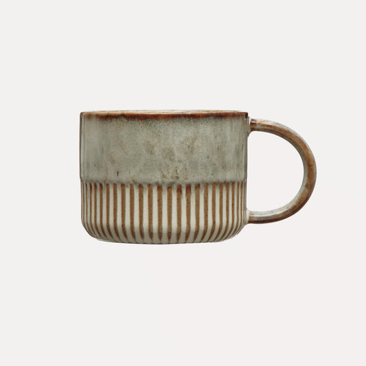 Crimped Bottom Stoneware Mug