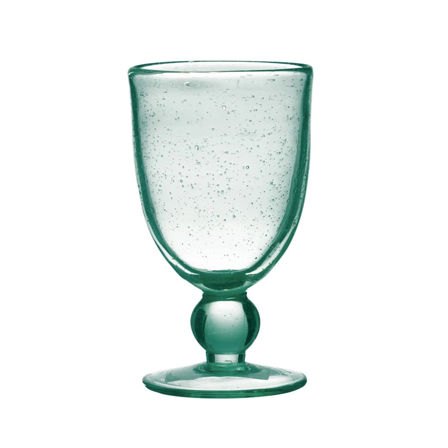 Bubble Glass Stemmed Goblet
