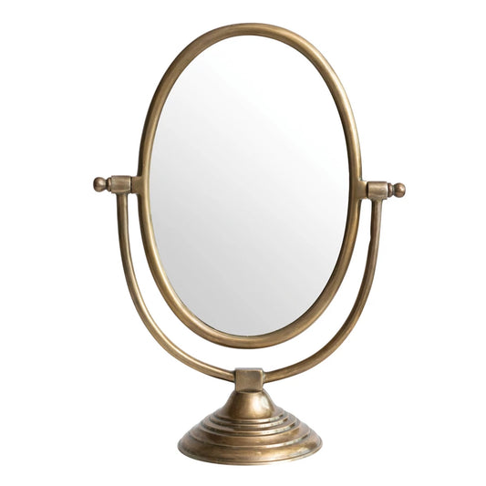 Aluminum Framed Mirror On Stand