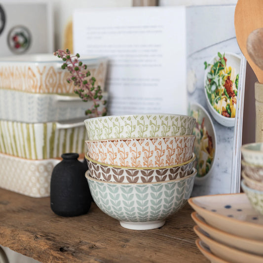 Patterned Stoneware Bowl