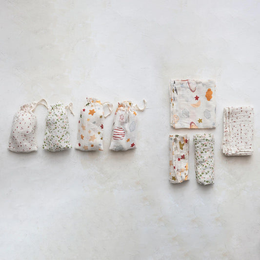 Cotton Muslin Printed Swaddle