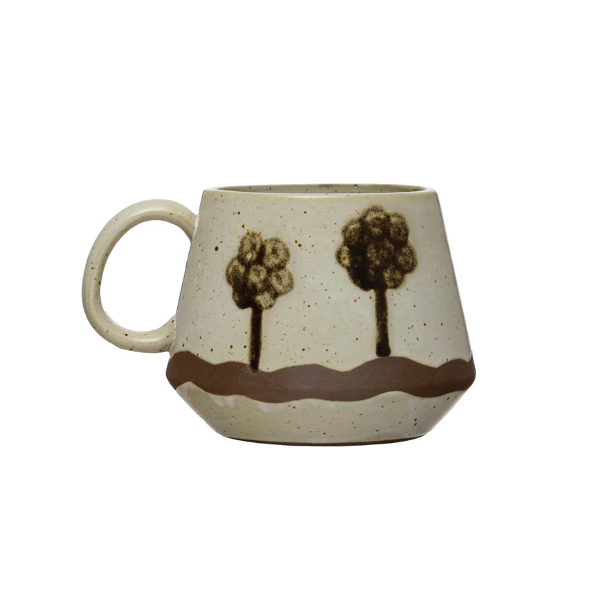 Hand-Painted Stoneware Mug
