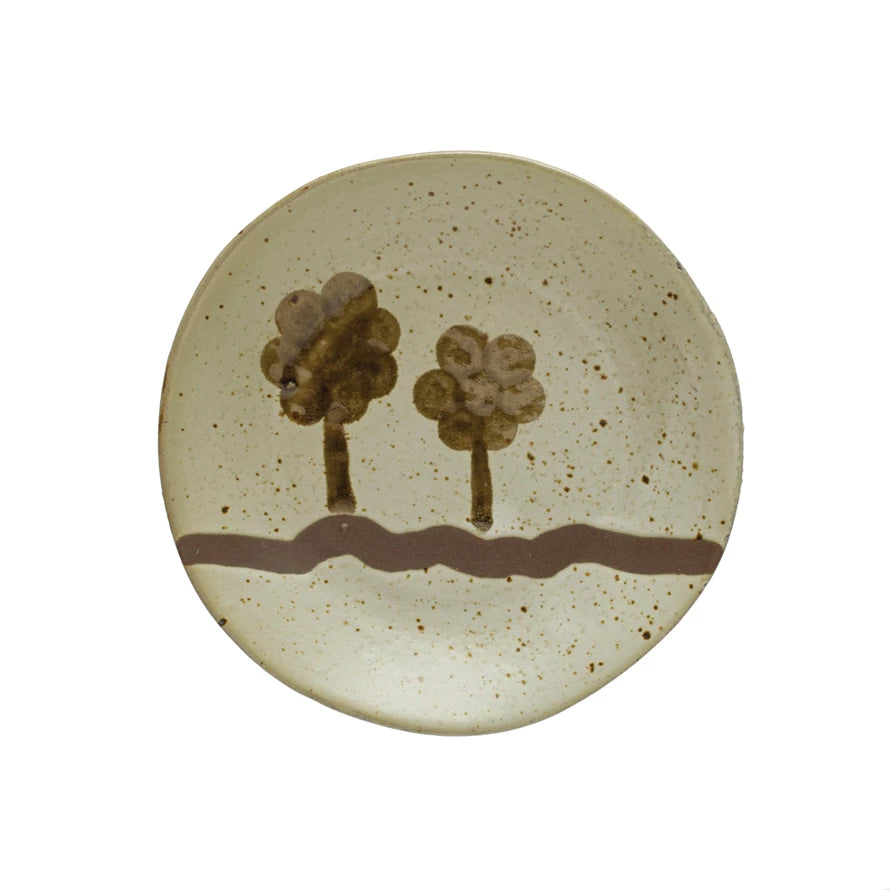 Hand-Painted Stoneware Plate
