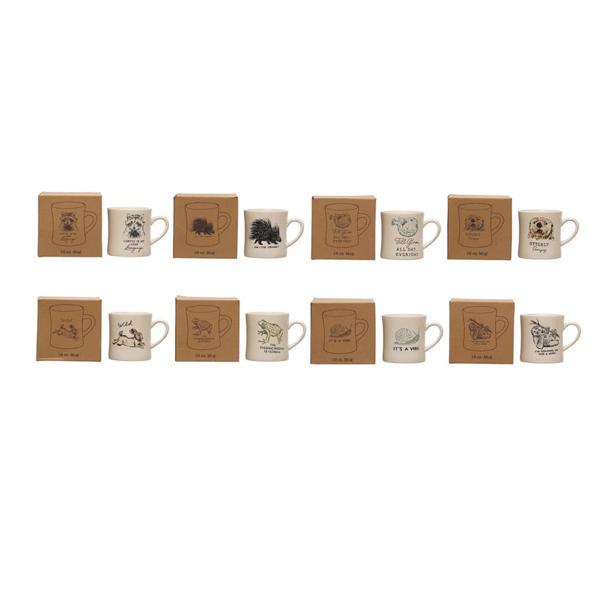 Animal Stoneware Mug with Gift Box