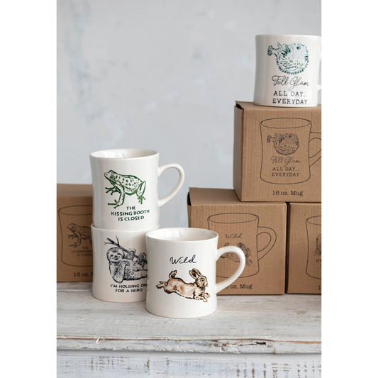 Animal Stoneware Mug with Gift Box