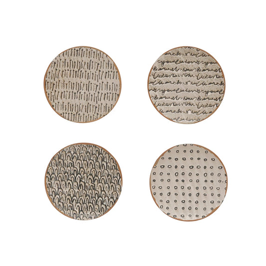 Patterned Stoneware Plates