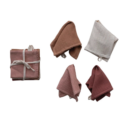Woven Linen & Cotton Waffle Dish Cloths