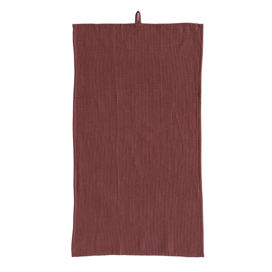 Berry Oversized Woven Linen & Cotton Waffle Tea Towel
