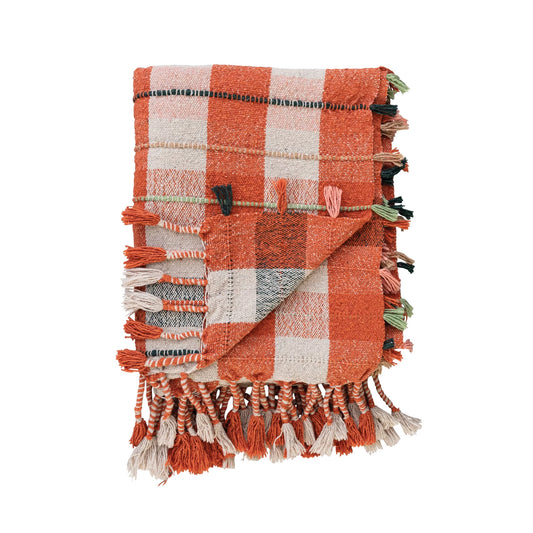 Woven Cotton Blend Throw