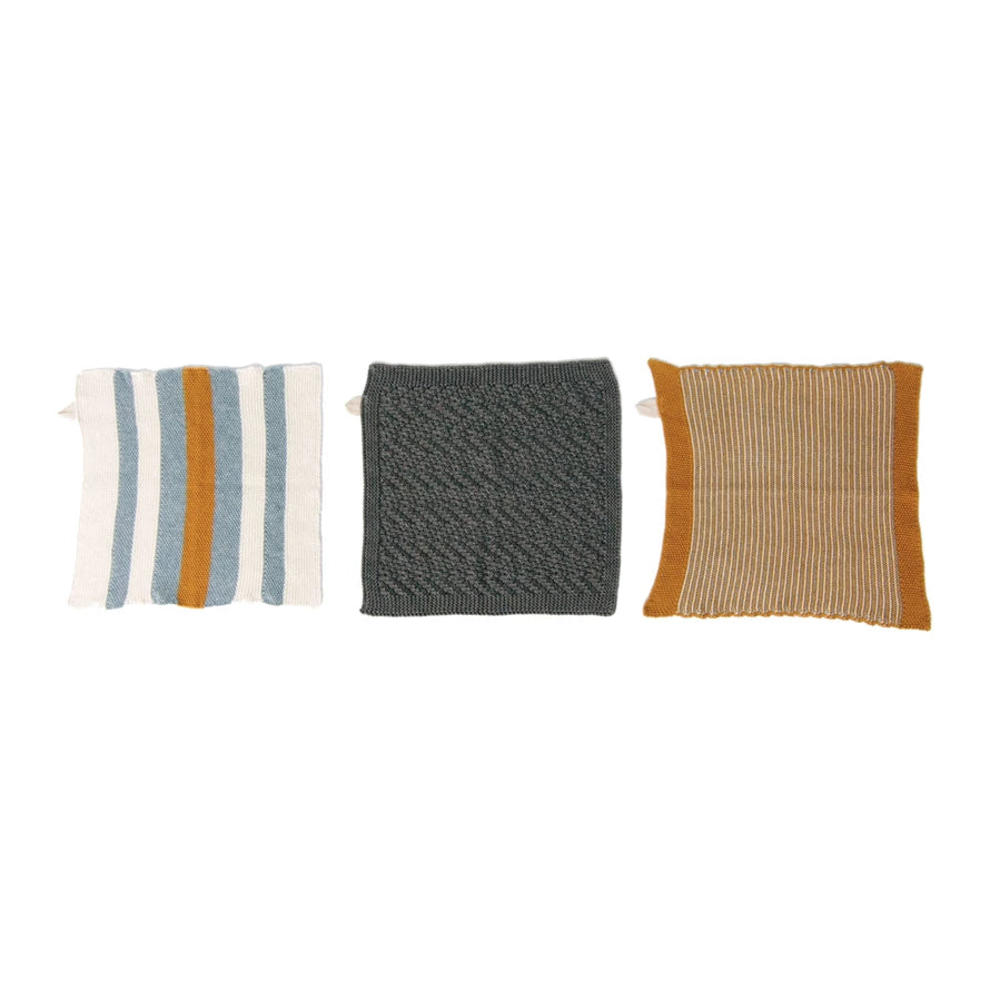 Cotton Knit Dish Cloth w/ Loop