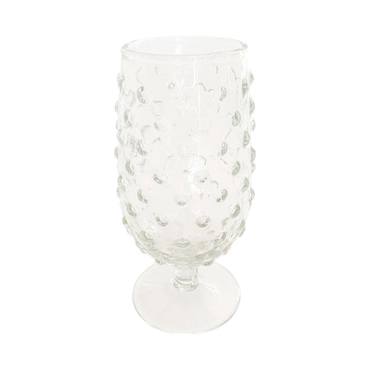Hobnail Stemmed Drinking Glass