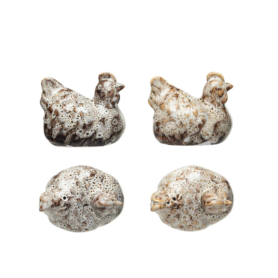 Stoneware Hen  Salt & Pepper Set