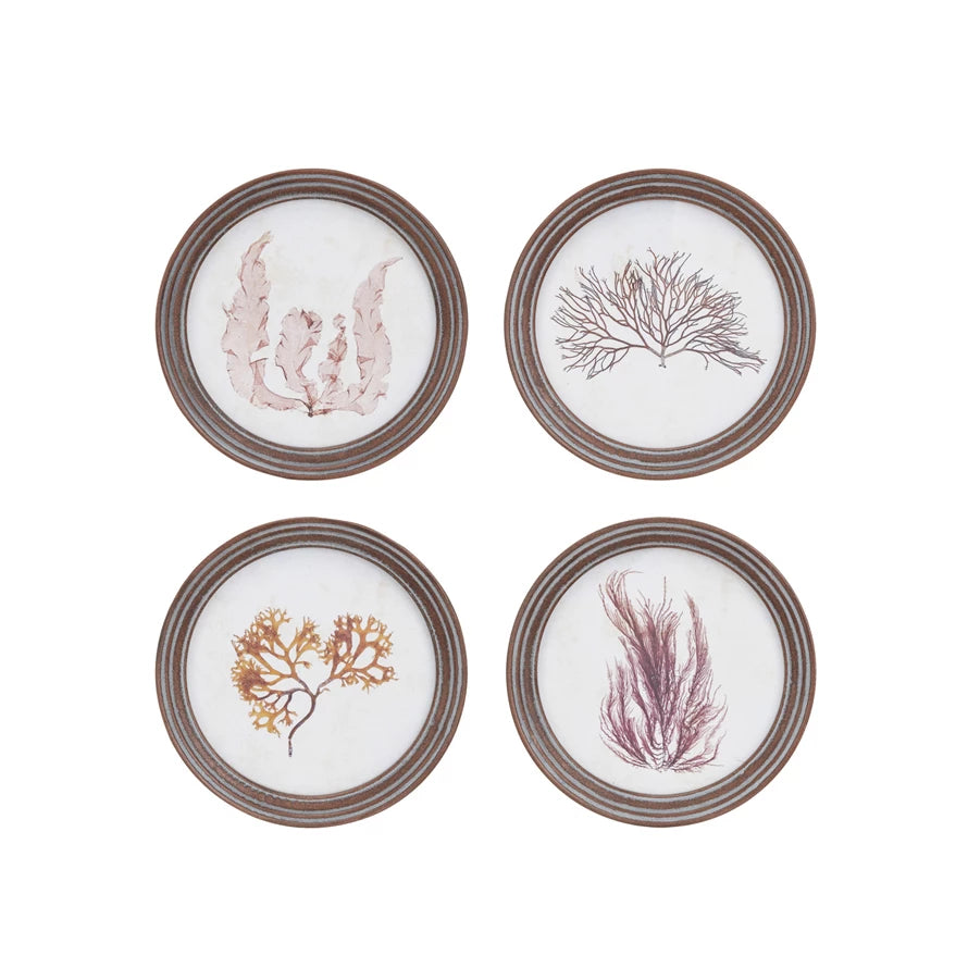 Framed Round Botanical Prints