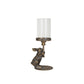 Metal Rabbit Candle Holder