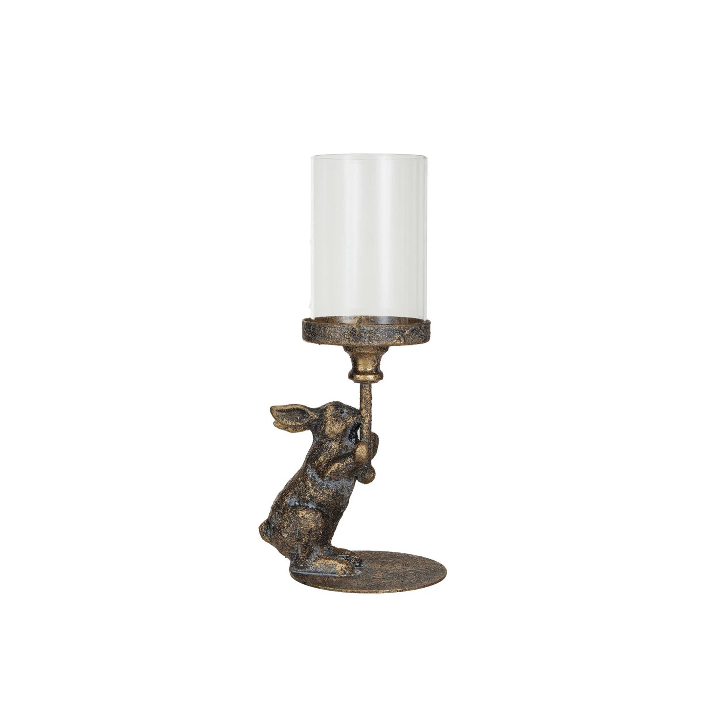 Metal Rabbit Candle Holder