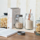 Pressed Glass Tea Jar