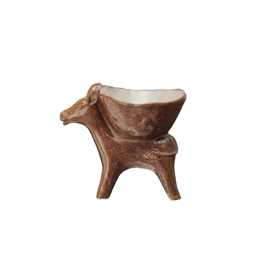 Stoneware Donkey w/ Bowl