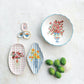 Flowers in Vase Stoneware Plates