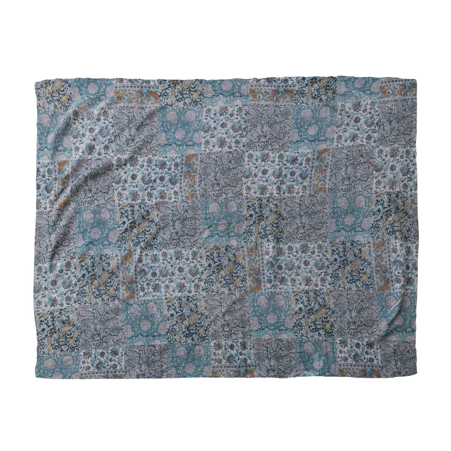 Hand Embroidered Quilted Throw