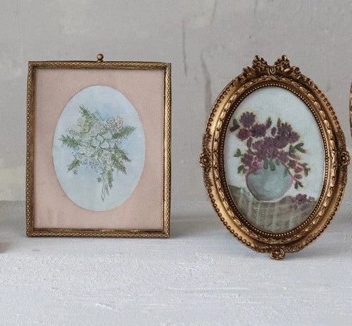 Pewter & Glass Photo Frames with Art