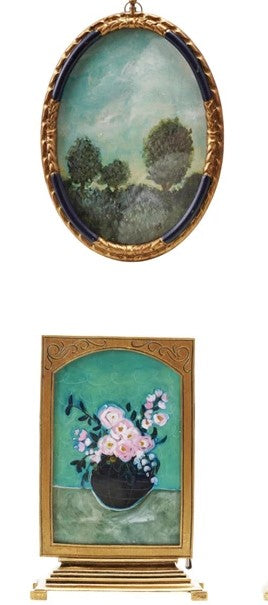 Pewter & Glass Photo Frames with Art