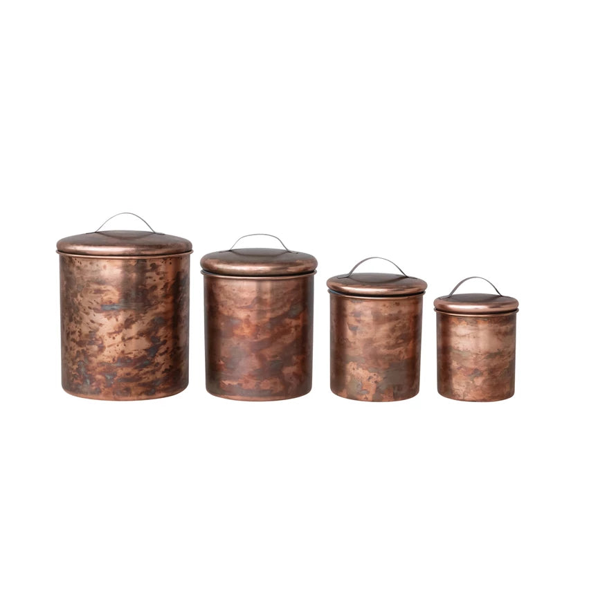 Copper Finish Canister Set