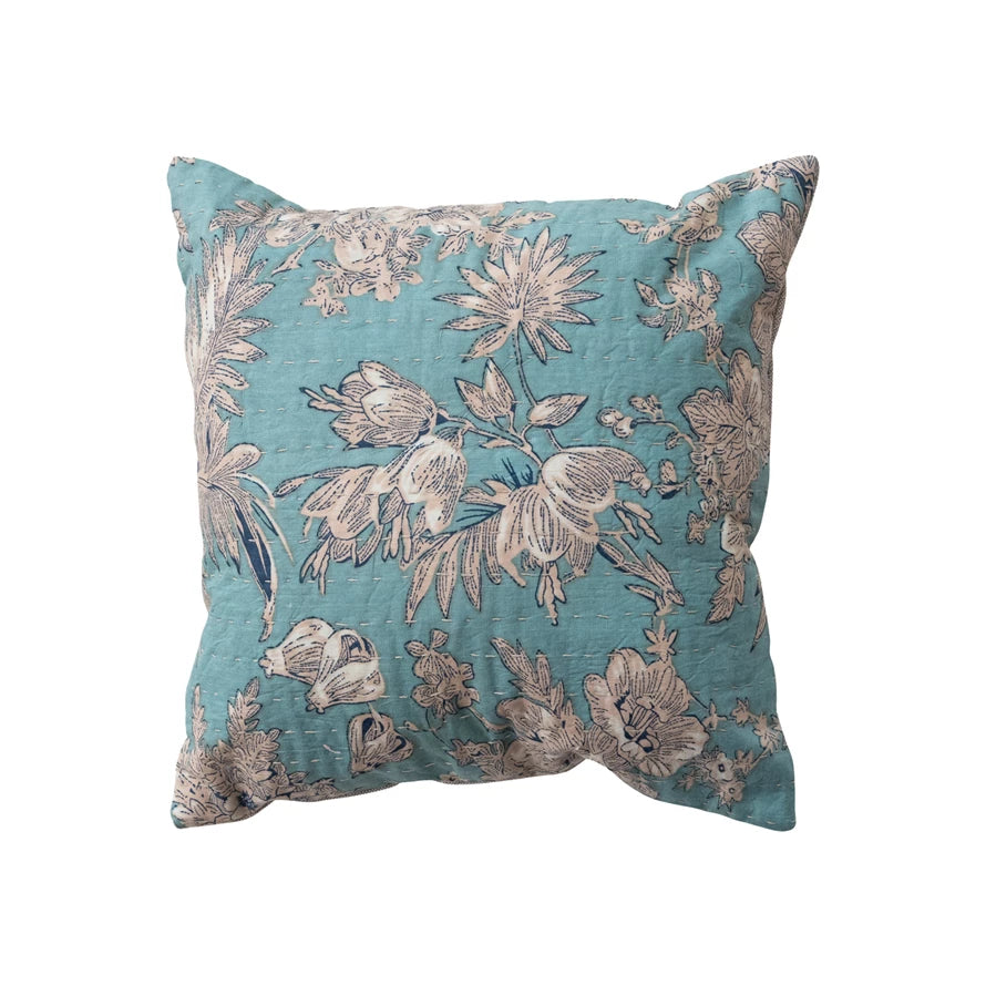 Voile Pillow with Florals