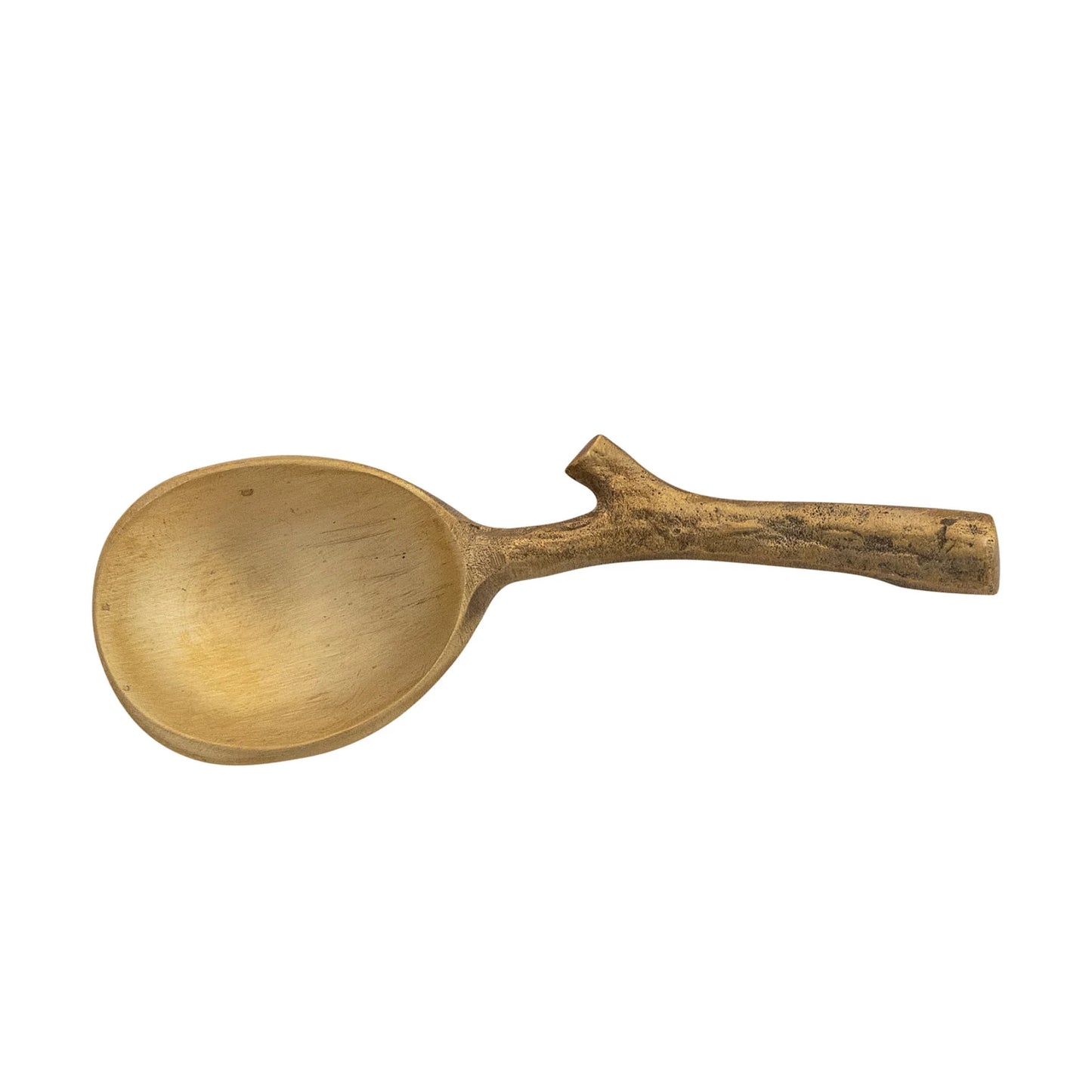 Brass Spoon With Twig Shaped Handle