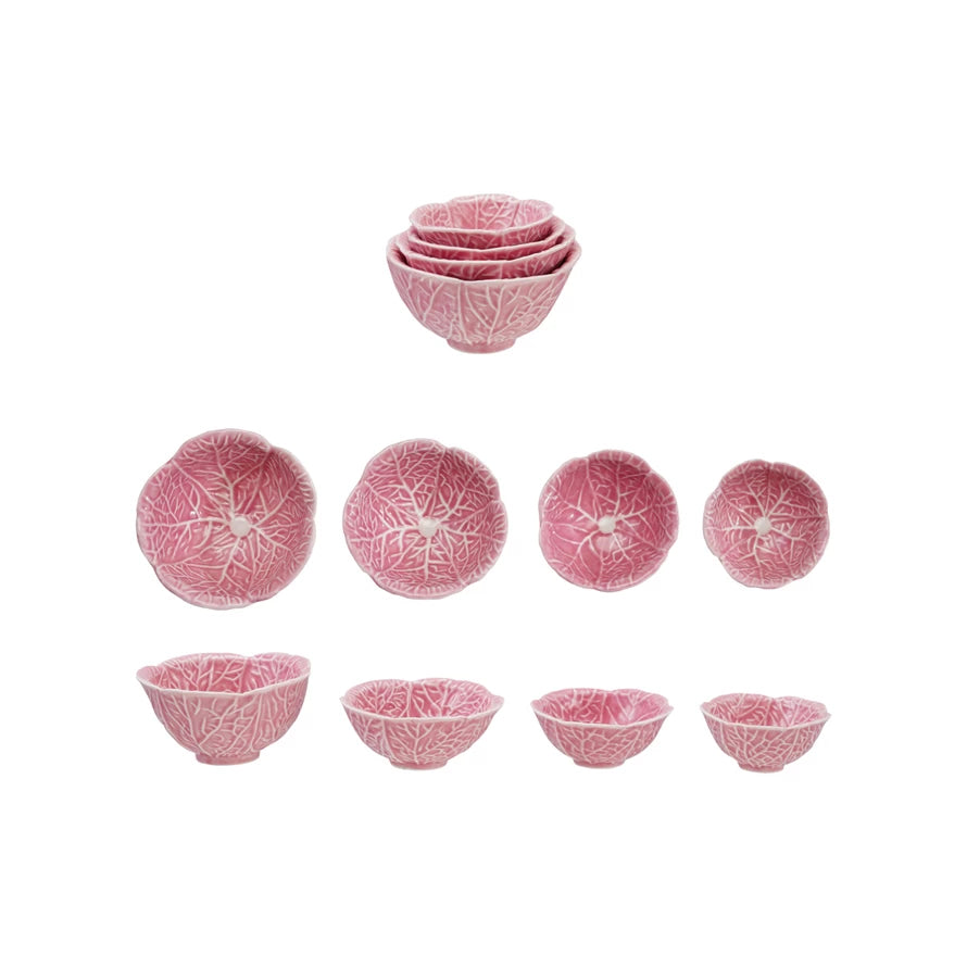 Pink Cabbage Shaped Prep Bowls