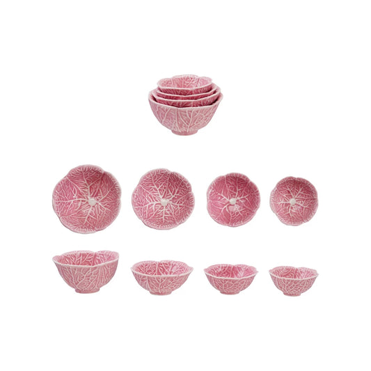Pink Cabbage Shaped Prep Bowls