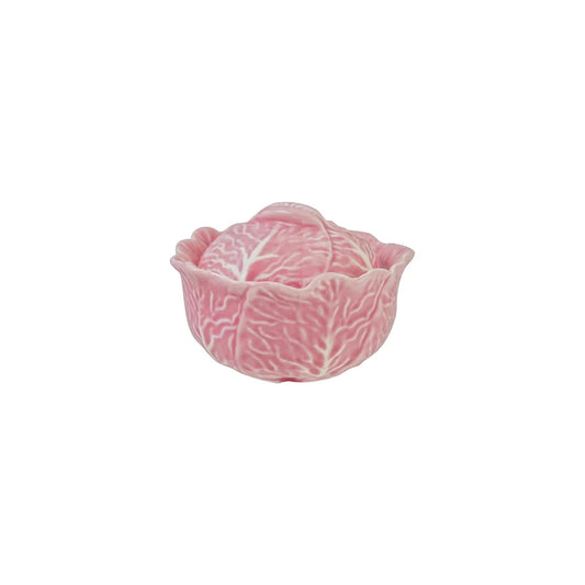 Pink Stoneware Cabbage Shaped Baker