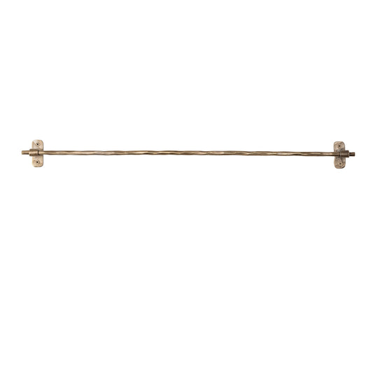 Antique Brass Finish Hand-Forged Wall Rod